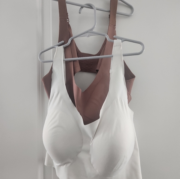 Ambrielle White and Brown Bra Set - Picture 1 of 5